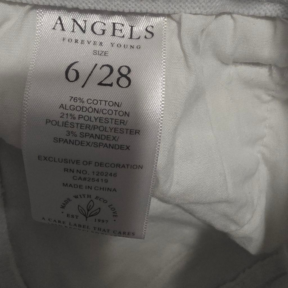 Women's Angels White Skinny Jeans Size 6 - Picture 9 of 9